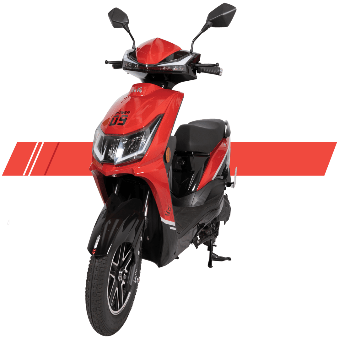 Eeve india ahava electric scooter red color